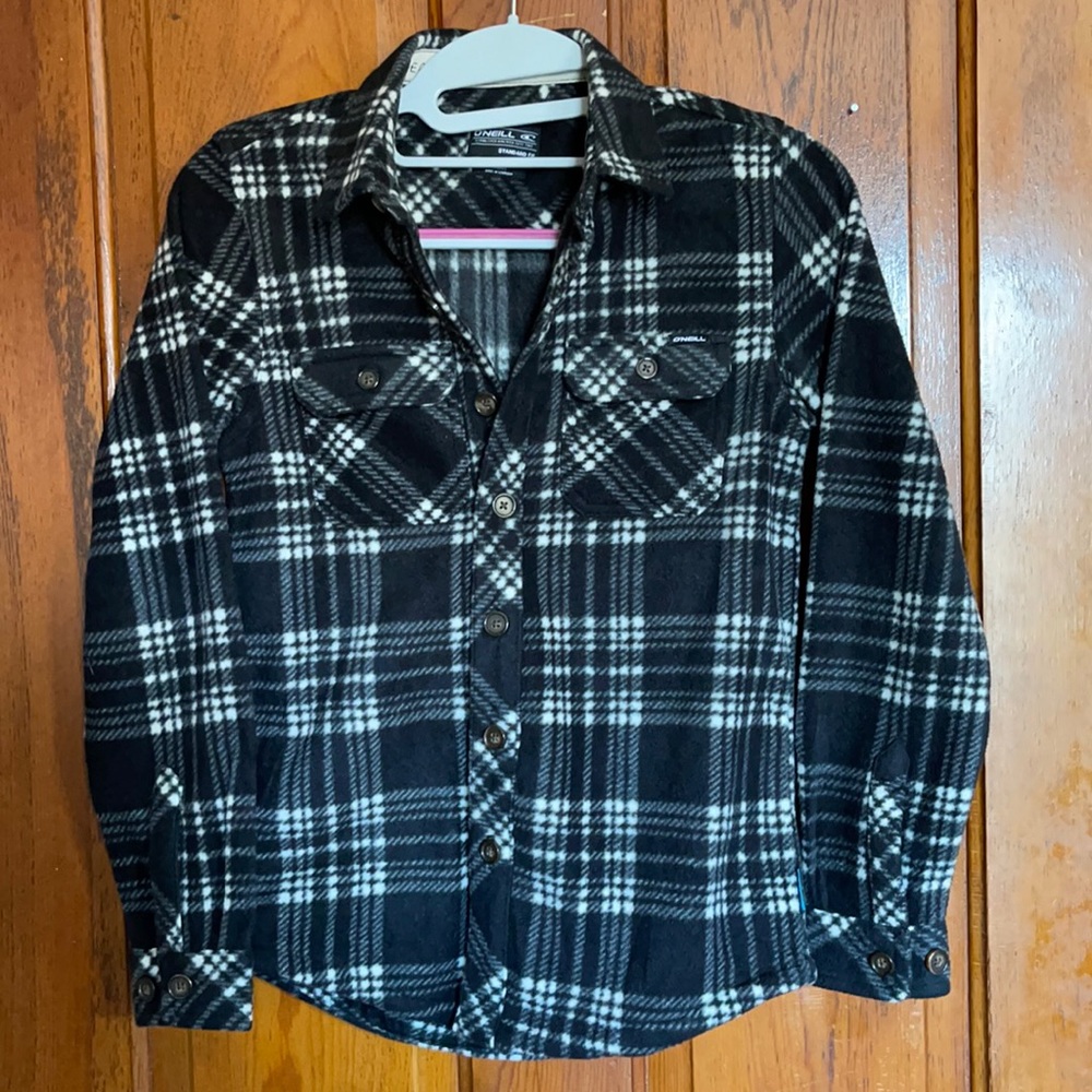 O’Neil plaid fleece jacket boys -small